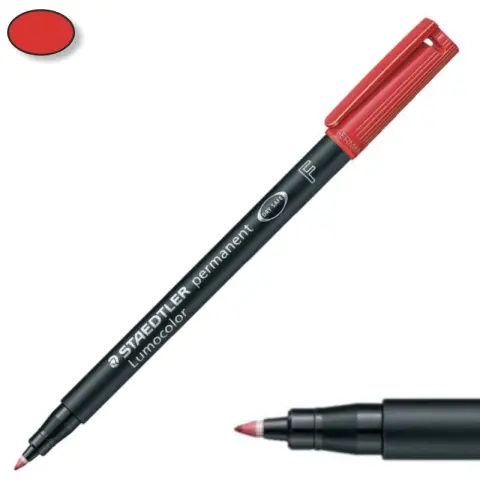 Imagen ROTULADOR ROJO (F) STAEDTLER LUMOCOLOR