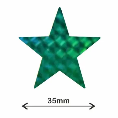 Imagen ROLLO GOMETS XL ESTRELLA HOLOGRFICA VERDE