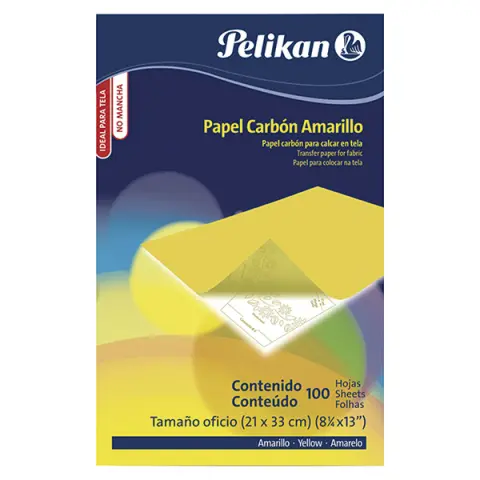 Imagen PAPEL CARBON AMARILLO A4 PELIKAN