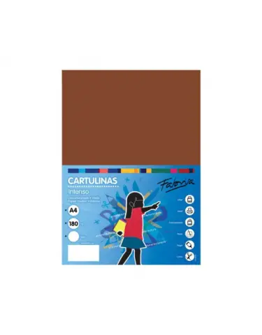 Imagen CARTULINA A4 MARRON CHOCOLATE C/50. FBS