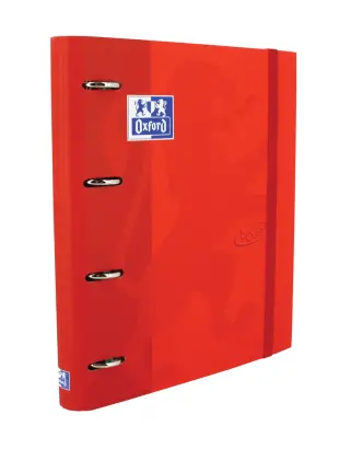 Imagen CARPEBLOCK 4 ANILLAS A4+ CARMIN C/RECAMBIO 5X5. OXFORD