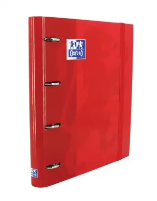 Imagen CARPEBLOCK 4 ANILLAS A4+ ROJO C/RECAMBIO 5X5. OXFORD