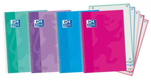 Imagen CUADERNO A4 5MM 120H. 90GR. MICRO. COLORES TENDENCIA. OXFORD