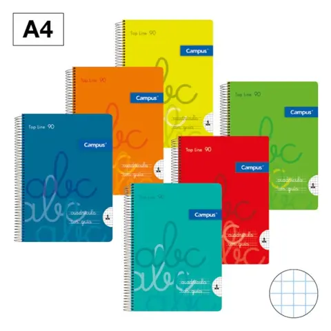 Imagen CUADERNO A4 5MM PP. 80 H. 90 GR. CAMPUS