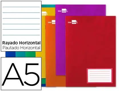 Imagen LIBRETA 4 RAYA HORIZONTAL 32 H. 60 GR. LIDERPAPEL