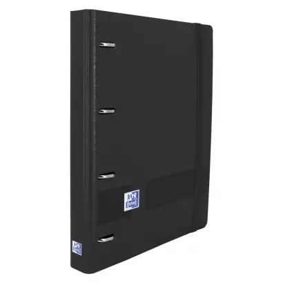 Imagen CARPEBLOCK 4 ANILLAS A4+ NEGRO C/RECAMBIO 5X5. OXFORD