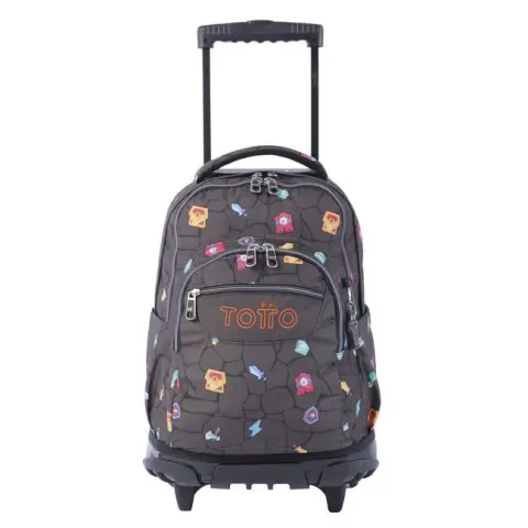 Imagen MOCHILA ESCOLAR CON RUEDAS ESTAMPADO VIDEOJUEGO. RENGLONES