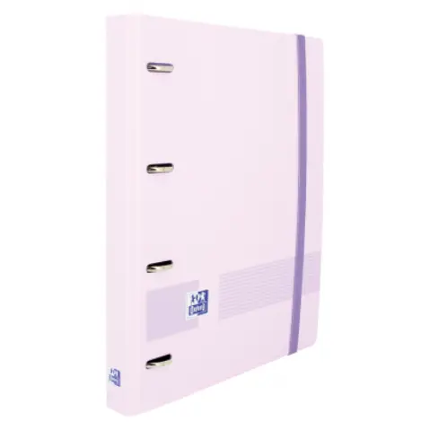 Imagen CARPEBLOCK 4 ANILLAS A4+ MALVA PASTEL C/RECAMBIO 5X5. OXFORD