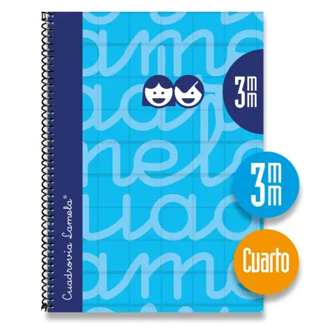 Imagen CUADERNO 4 3 MM TAPA DURA AZUL. LAMELA