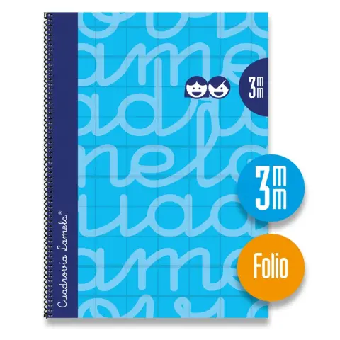 Imagen CUADERNO F 3 MM TAPA DURA AZUL. LAMELA