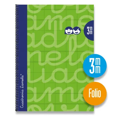 Imagen CUADERNO F 3 MM TAPA DURA VERDE. LAMELA