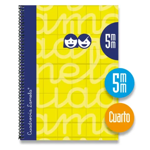 Imagen CUADERNO 4 5 MM TAPA DURA AMARILLA . LAMELA