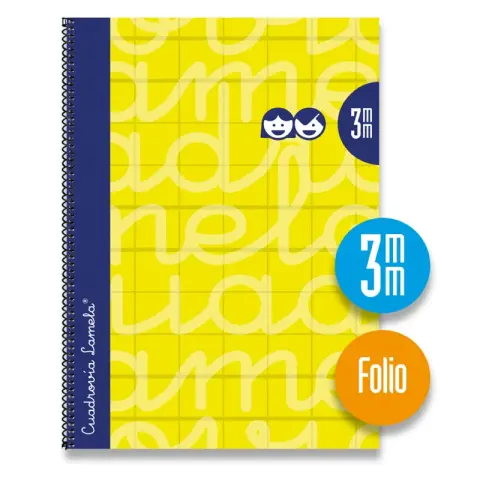 Imagen CUADERNO F 3 MM TAPA DURA AMARILLO. LAMELA