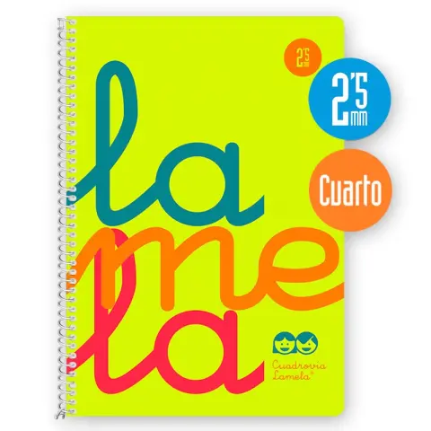 Imagen CUADERNO 4 2.5 MM TAPA PP AMARILLO. LAMELA