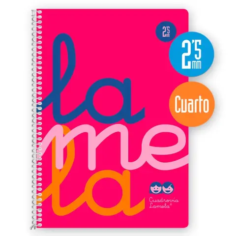 Imagen CUADERNO 4 2.5 MM TAPA PP ROSA. LAMELA