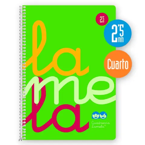 Imagen CUADERNO 4 2.5 MM TAPA PP VERDE. LAMELA