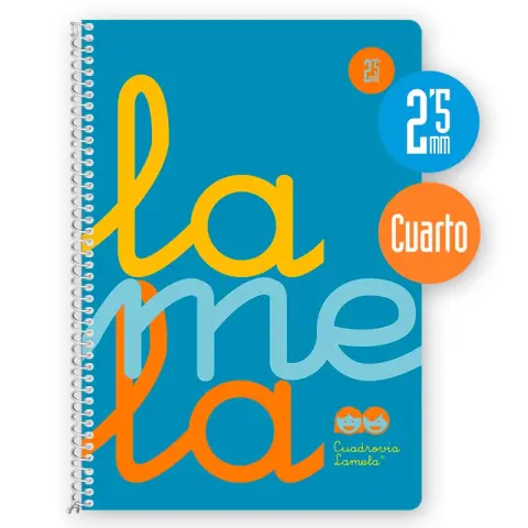 Imagen CUADERNO 4 2.5 MM TAPA PP AZUL. LAMELA