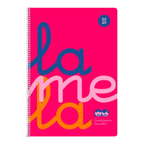 Imagen CUADERNO 4 5 MM TAPA PP ROSA. LAMELA