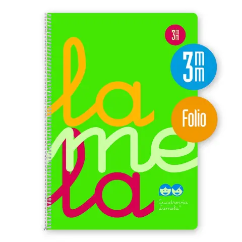 Imagen CUADERNO F 3 MM TAPA PP VERDE. LAMELA