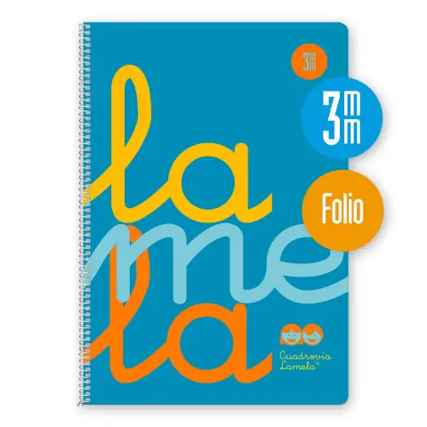 Imagen CUADERNO F 3 MM TAPA PP AZUL. LAMELA