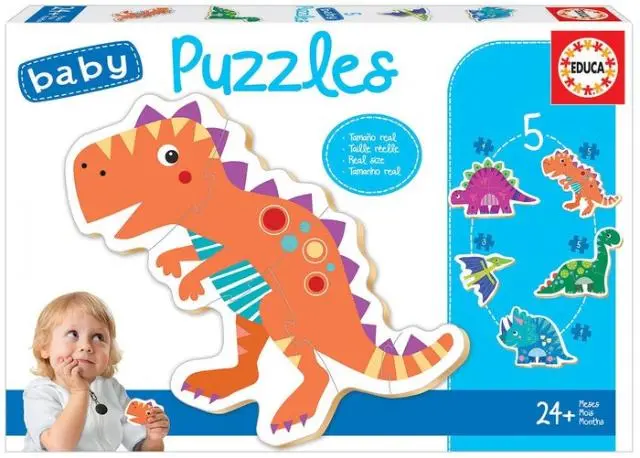 Imagen SET 5 BABY PUZZLES DINOSAURIOS