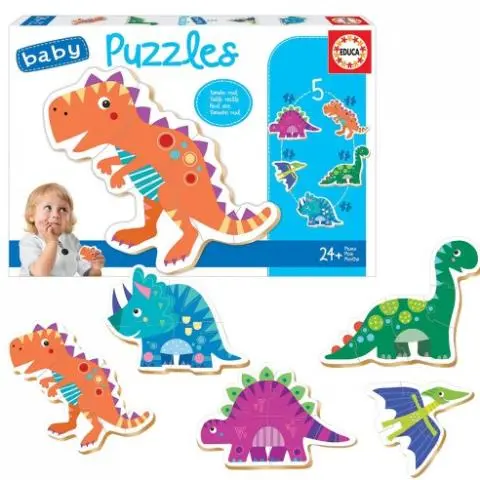 Imagen SET 5 BABY PUZZLES DINOSAURIOS 2