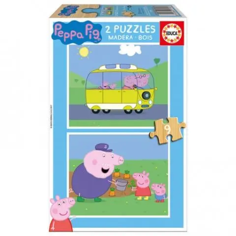 Imagen PUZZLE MADERA PEPPA PIG 2X9 PZAS. EDUCA 