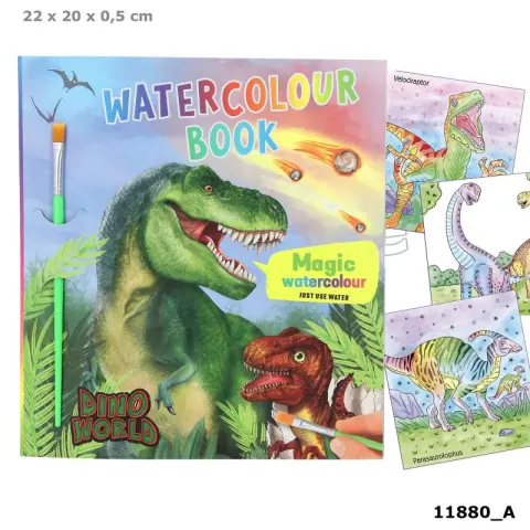 Imagen DINO WORLD  LIBRO DE ACUARELAS