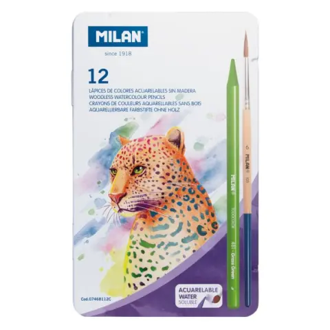 Imagen ESTUCHE METALICO 12 LAPICES TODO COLOR. MILAN 