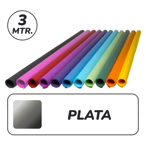 Imagen PAPEL KRAFT PLATA 1X3 M. FBS