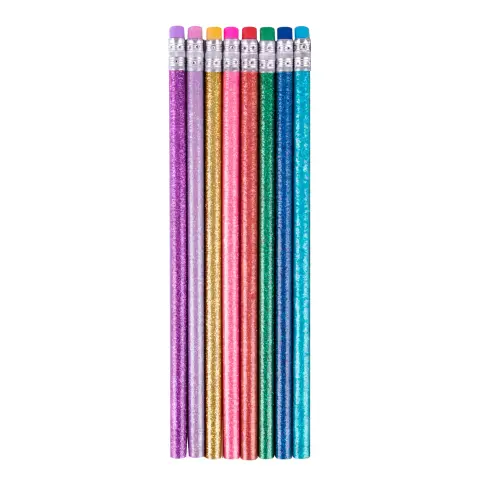 Imagen LAPIZ HB GLITTER 8 PACK COLORES SURTIDOS