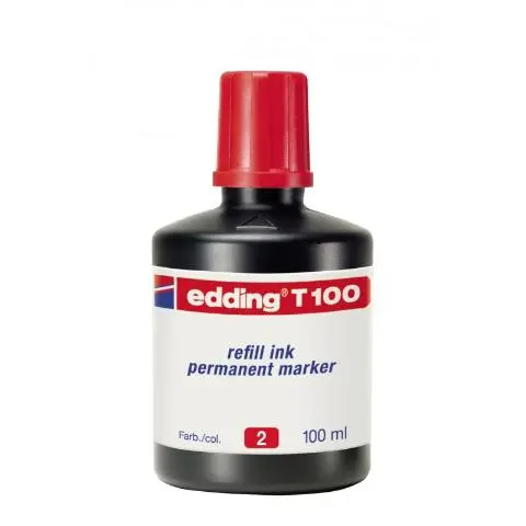 Imagen TINTA ROTUL. EDDING T100 ROJO 100ML.