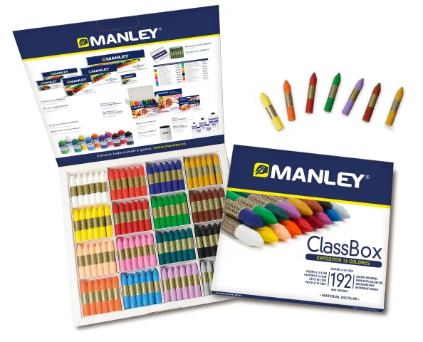 Imagen CERAS DE COLORES MANLEY. C/192 SCHOOL PACK  