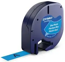 Imagen RECAMBIO CINTA DYMO LETRATAG PLASTICO AZUL 12MMx4MTR