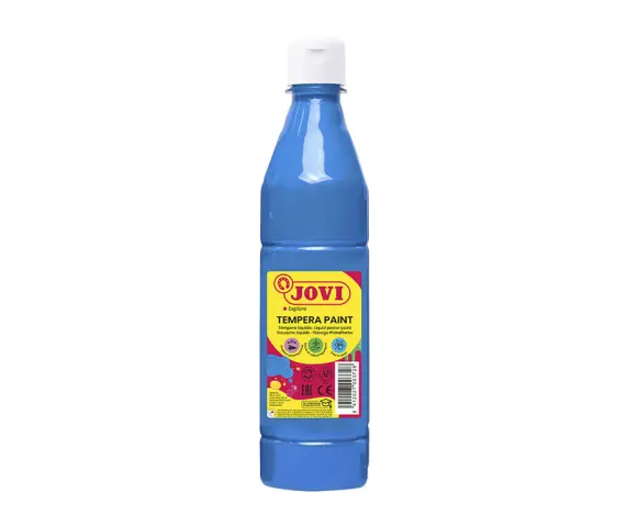 Imagen TEMPERA LIQUIDA AZUL CYAN JOVI. 500 ML.