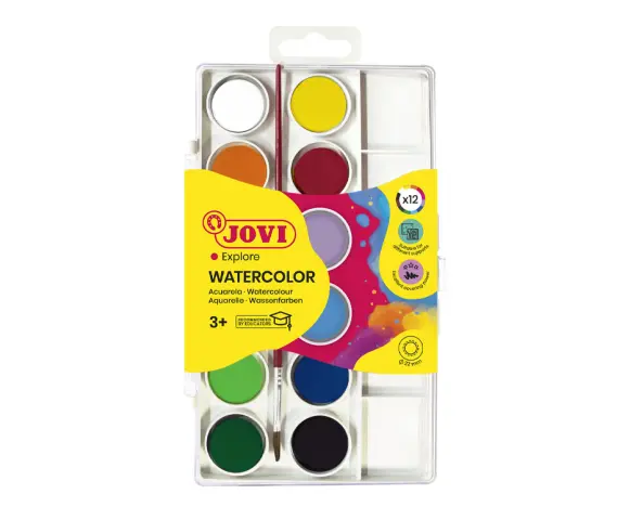 Imagen ACUARELA 12 COLORES JOVI