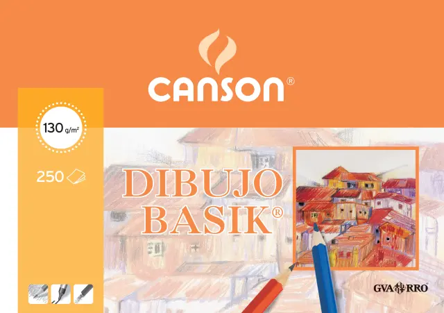 Imagen PAPEL A4 BASIK 130 GRS. S/RECUADRO 250H. GUARRO