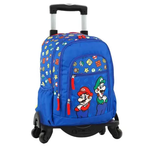Imagen MOCHILA DOBLE CON CARRO SUPERMARIO 