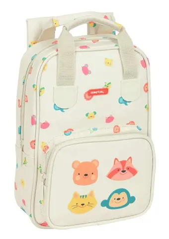 Imagen MOCHILA INFANTIL CON ASAS FACIL LIMPIEZA FACES PREESCOLAR. SAFTA