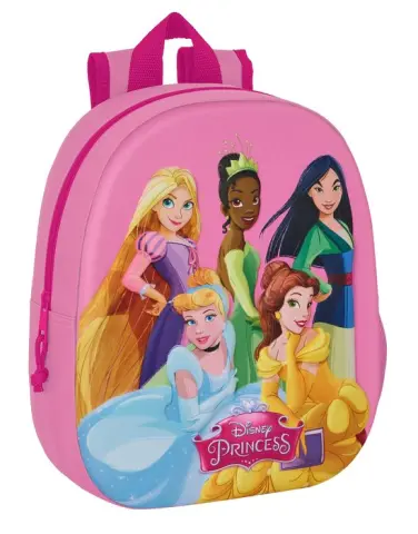 Imagen MOCHILA GUARDERIA 3D REDONDA PRINCESAS DISNEY. SAFTA
