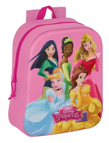 Imagen MOCHILA GUARDERIA 3D CUADRADA PRINCESAS DISNEY. SAFTA