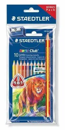 Imagen LAPICES COLORES TRIPLUS JUMBO NORIS C/10. STAEDTLER