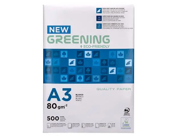 Imagen PAPEL A3 80 GRS. 500 HOJAS. GREENING