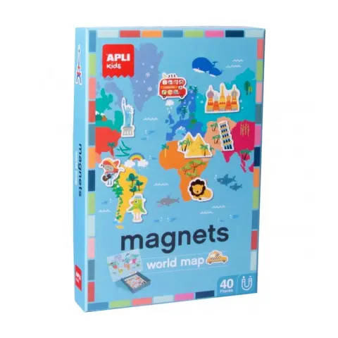 Imagen JUEGO MAGNETICO MAPA MUNDI 40 PIEZAS 