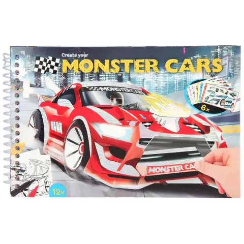 Imagen CUADERNO COLOREAR MONSTER CARS