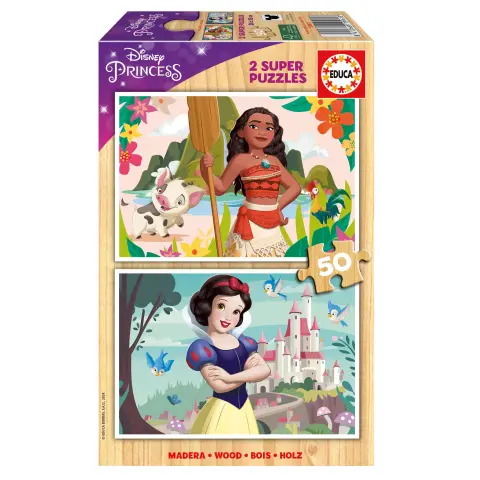 Imagen PUZZLES DISNEY PRINCESS 2X50 PZAS. 