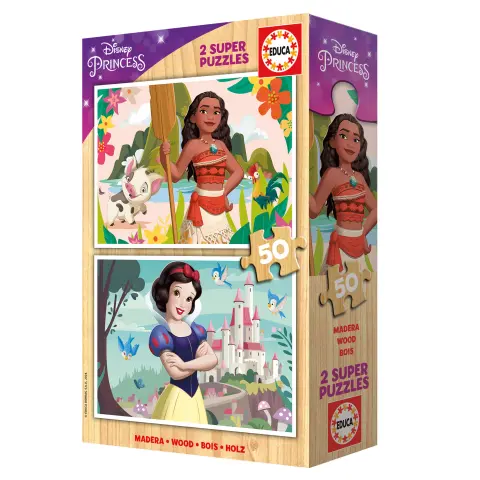 Imagen PUZZLES DISNEY PRINCESS 2X50 PZAS.  2