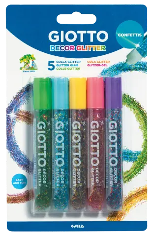 Imagen BLISTER GLITTER GLUE CONFETTIS 10,5ML. GIOTTO