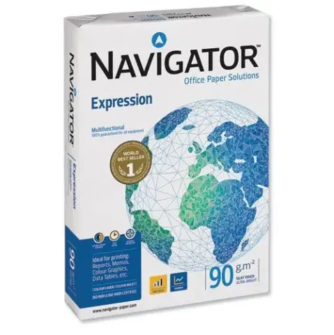 Imagen PAPEL A4 90GR. NAVIGATOR. PAQUETE 500 HOJAS