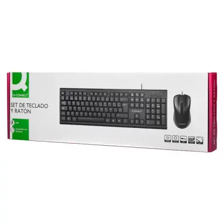 Imagen SET TECLADO Y RATN CON CABLE. Q-CONNECT